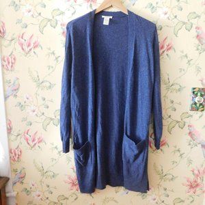 🍎 Heather Blue Cardigan Knit